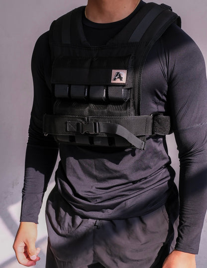 alexander proficiency adjustable weighted vest- durable, ergonomic design for strength training, calisthenics, and endurance workouts